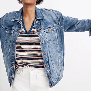 MADEWELL oversized denim jacket like new**